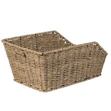 Basil Cento Rattan Look Rear Basket - Seagrass