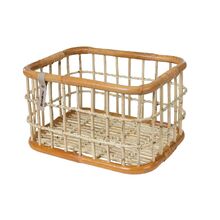 Basil Rear Basket Green Life Rattan 30L - Brown