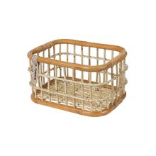 Basil Rear Basket Green Life Rattan 18L - Brown