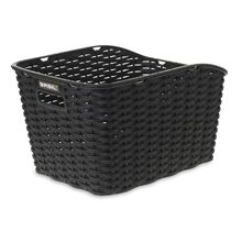 Basil Weave Synthetic Rear Basket - Black