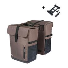 Basil Move Double Bicycle Pannier Bag MIK 30L - Brown